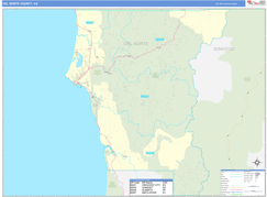 Del Norte County, CA Digital Map Basic Style